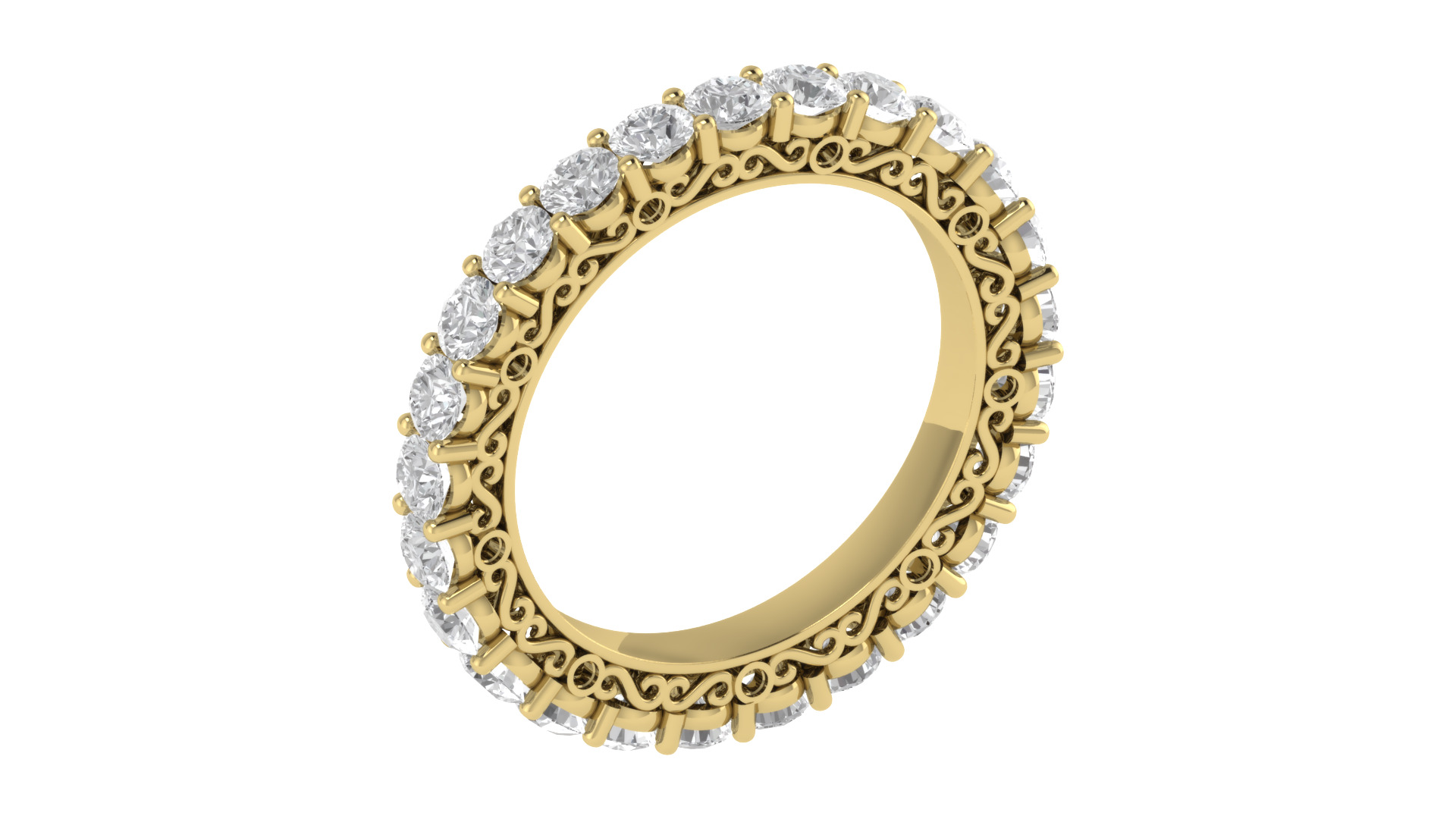 Women Ring  Render 3dm STL OBJ FBX Details 3D print model_14