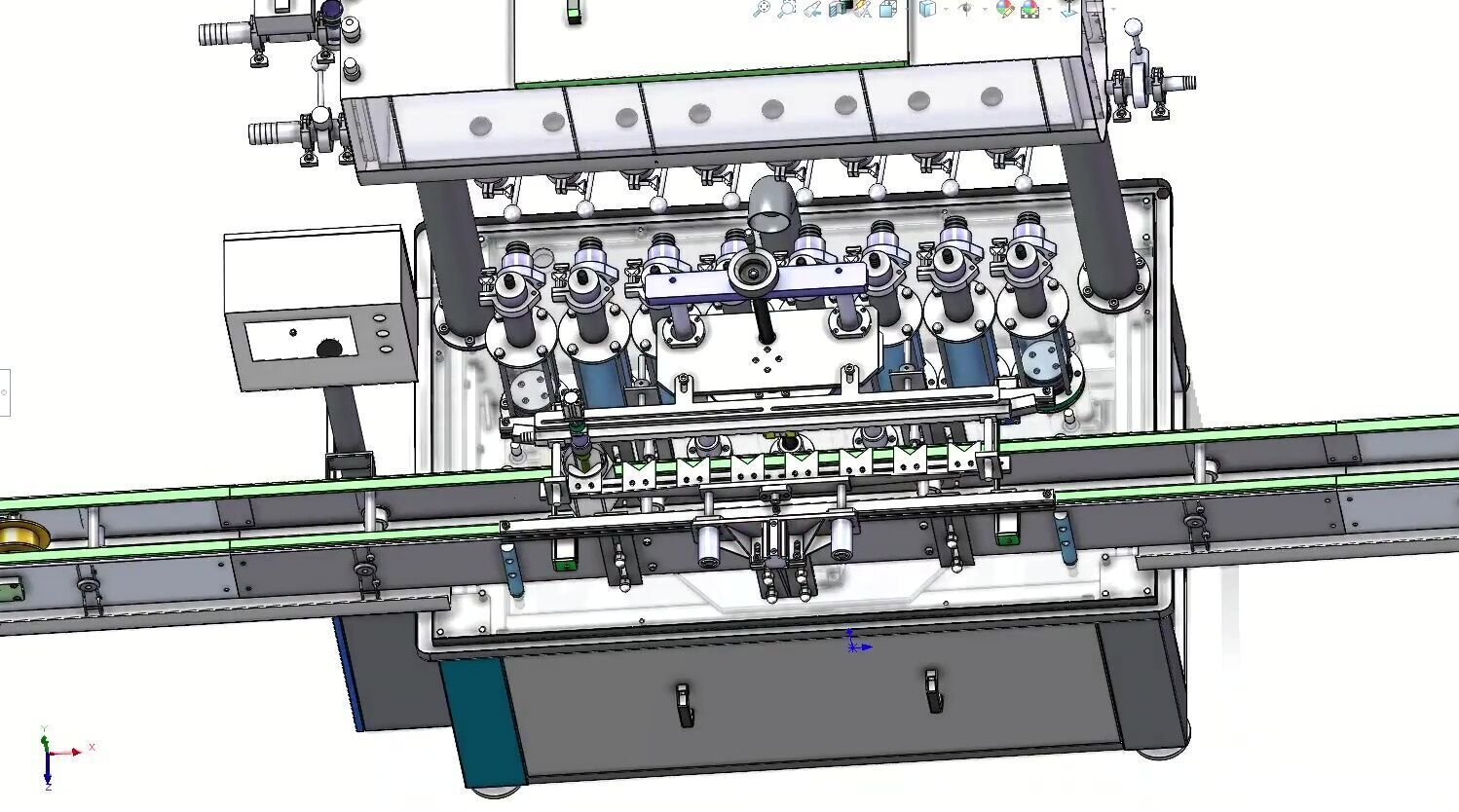 Automatic 8-Head Liquid Filling Machine with Precision Control 3D model_6