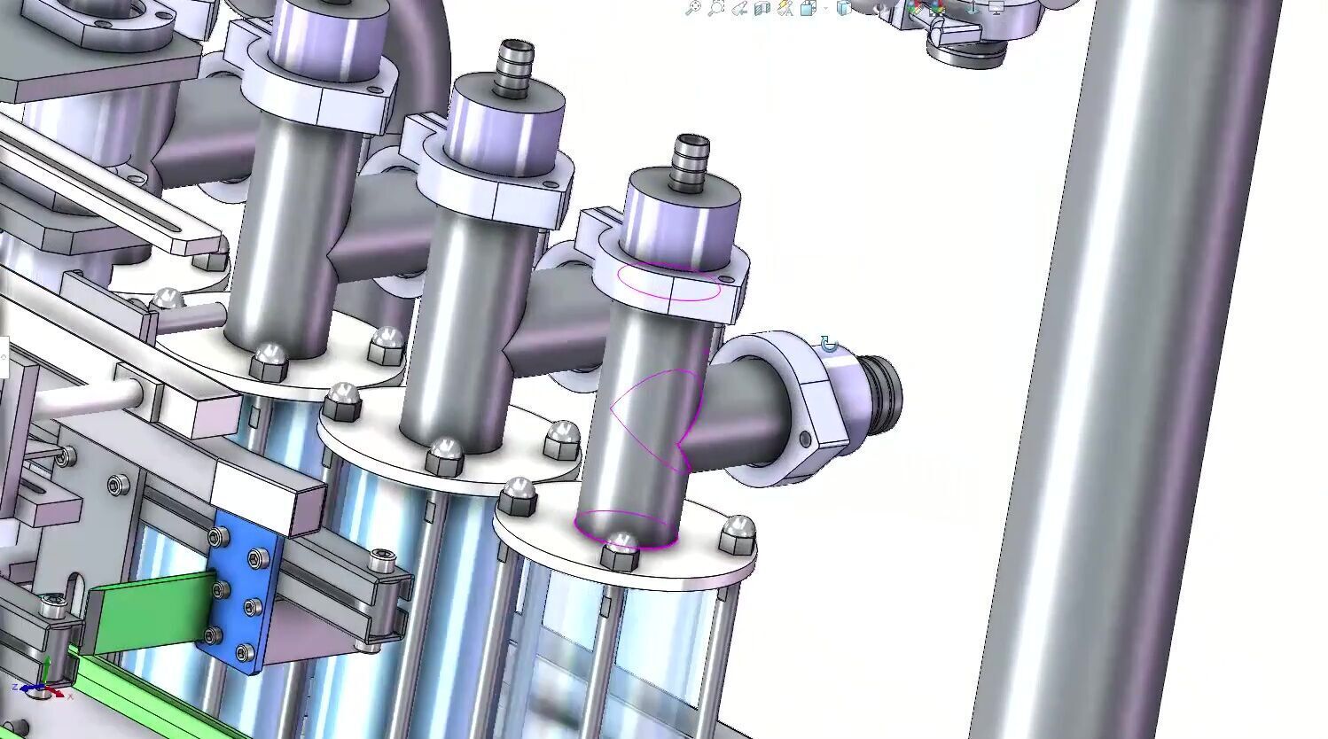 Automatic 8-Head Liquid Filling Machine with Precision Control 3D model_8