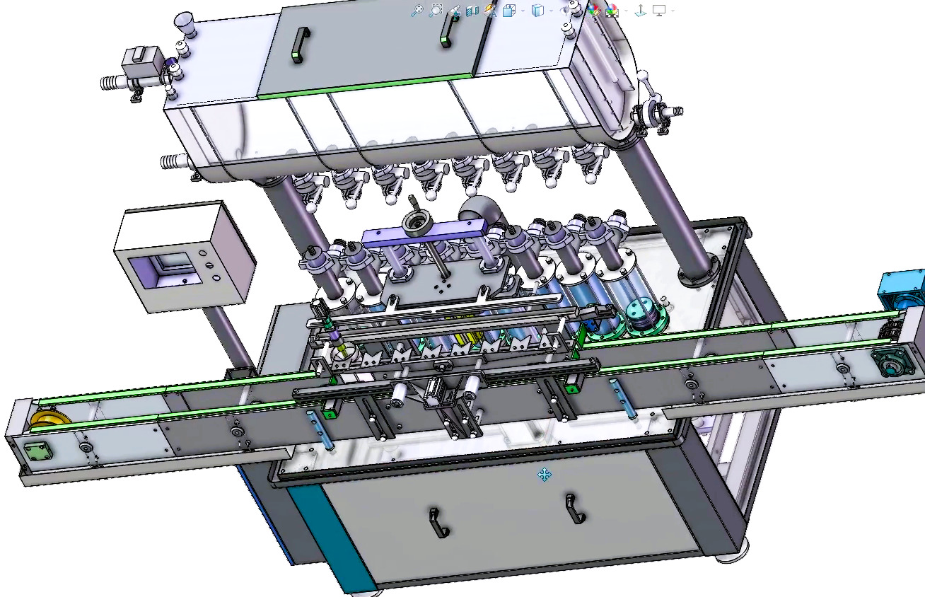 Automatic 8-Head Liquid Filling Machine with Precision Control 3D model_26