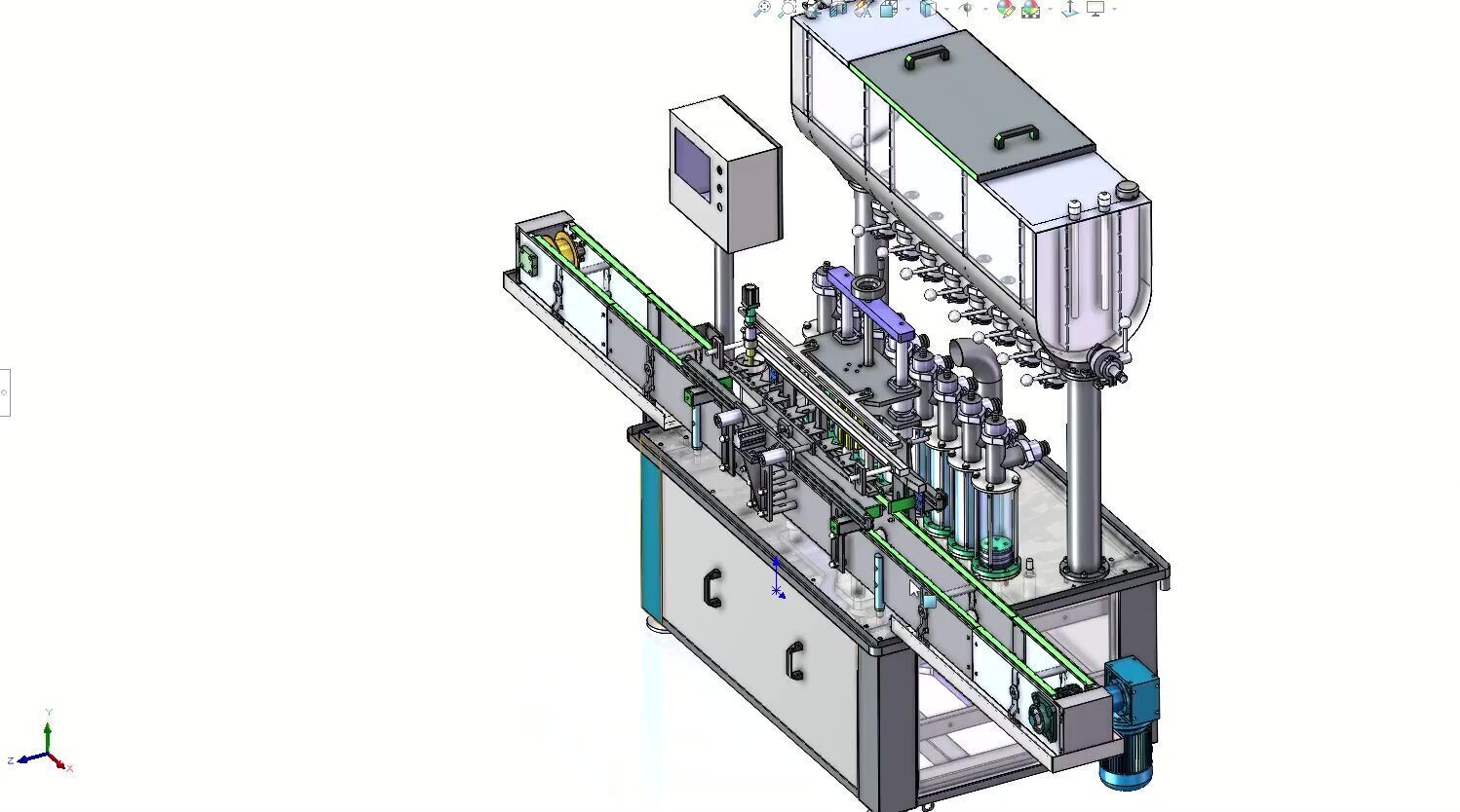 Automatic 8-Head Liquid Filling Machine with Precision Control 3D model_2