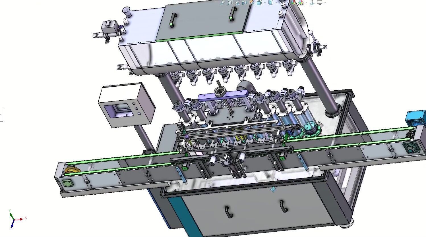 Automatic 8-Head Liquid Filling Machine with Precision Control 3D model_19