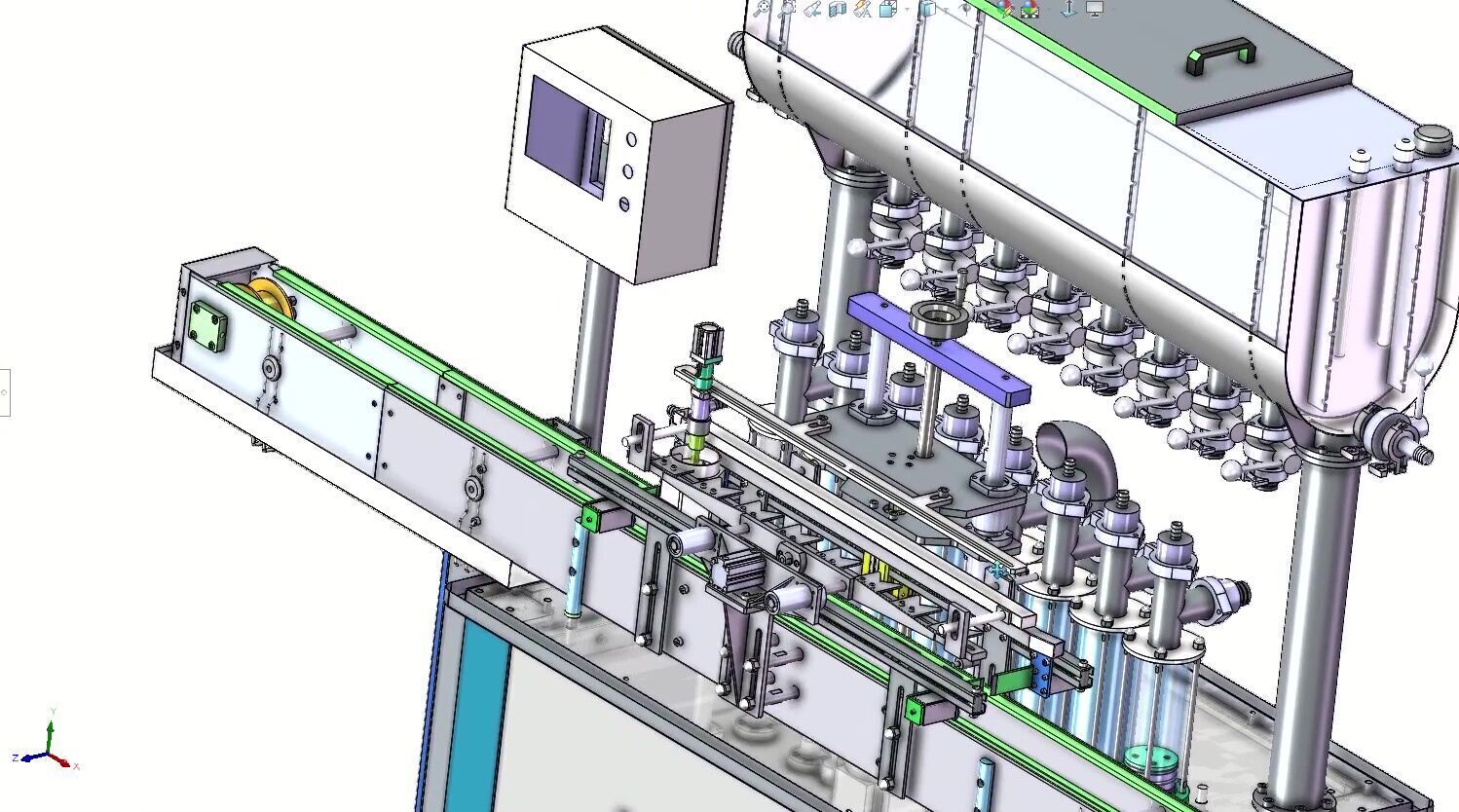 Automatic 8-Head Liquid Filling Machine with Precision Control 3D model_15