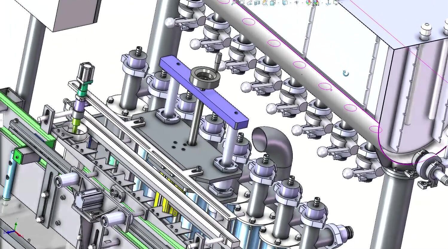 Automatic 8-Head Liquid Filling Machine with Precision Control 3D model_12