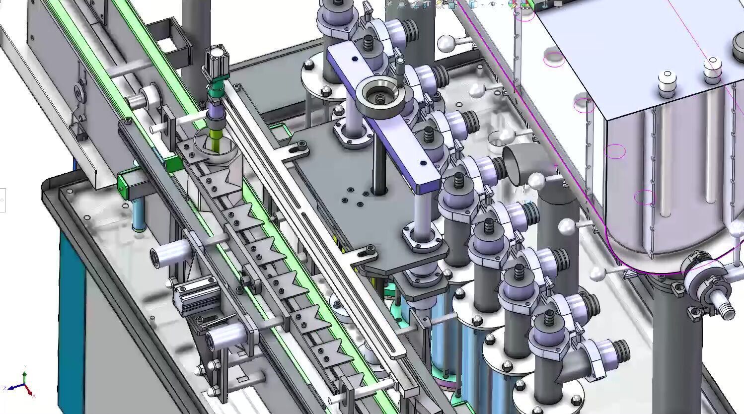 Automatic 8-Head Liquid Filling Machine with Precision Control 3D model_11