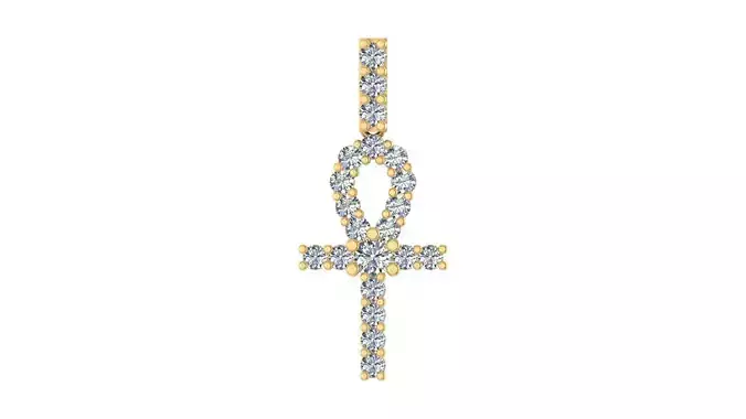 Majestic Ankh Hip-Hop Pendant