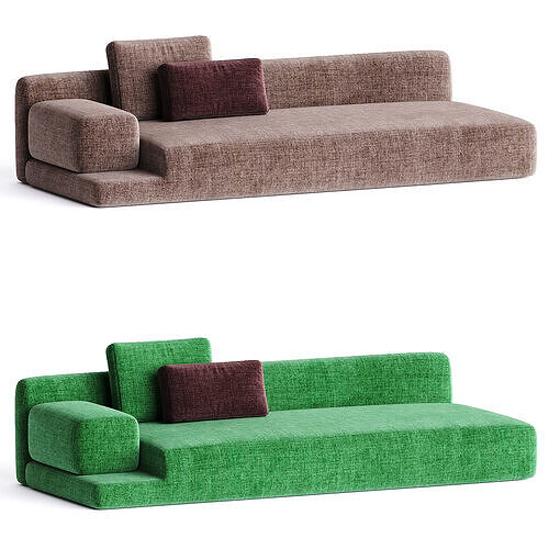sofa snowy 3D model