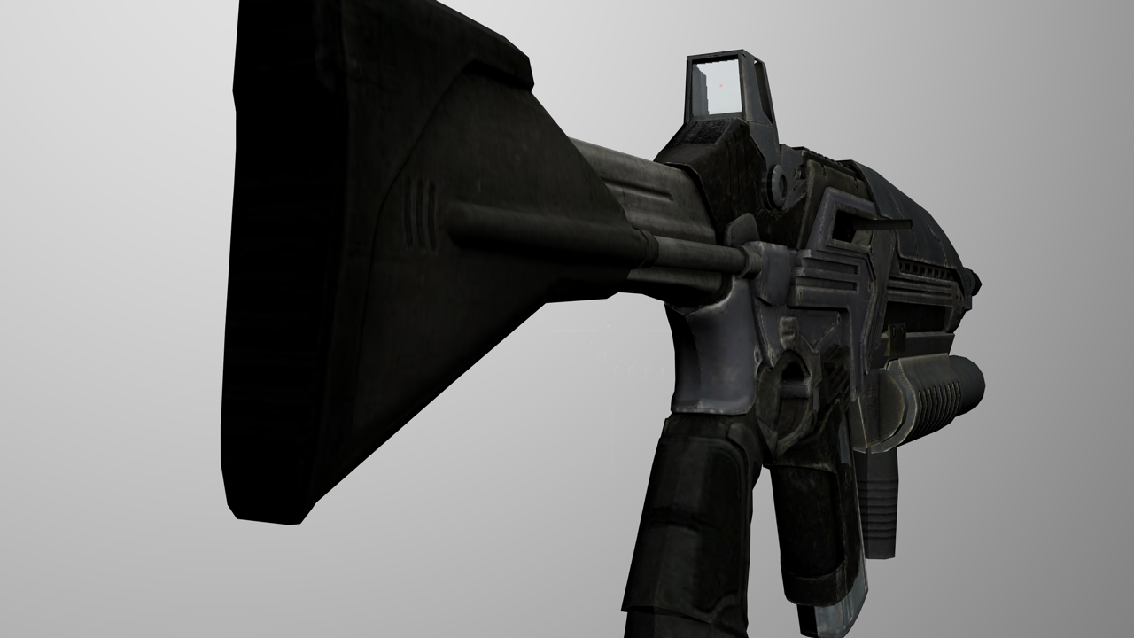 Modern Assault Rifle Accesories Low-poly 3D model_2
