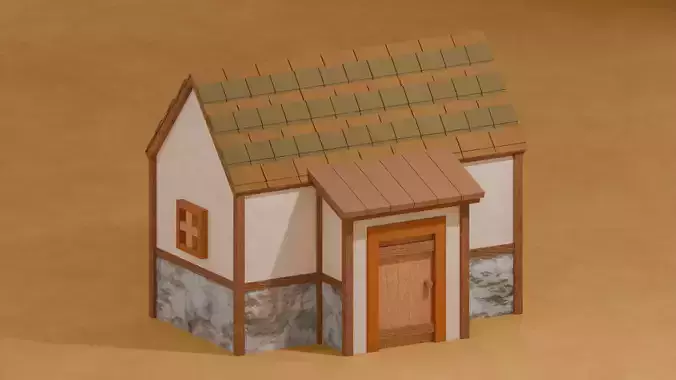 Medieval House Design 3 Low-poly 3D model