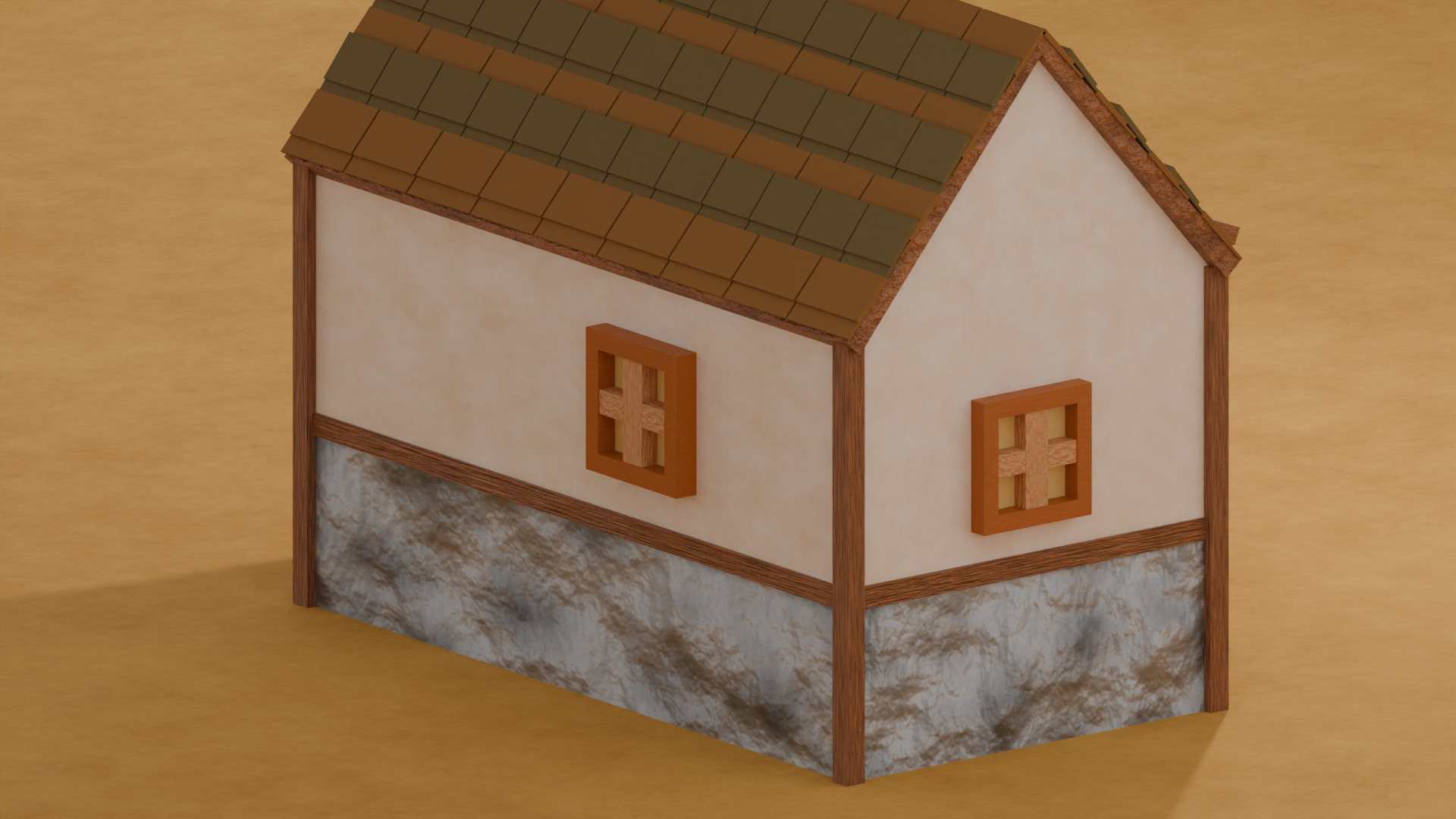 Medieval House Design 3 Low-poly 3D model_8