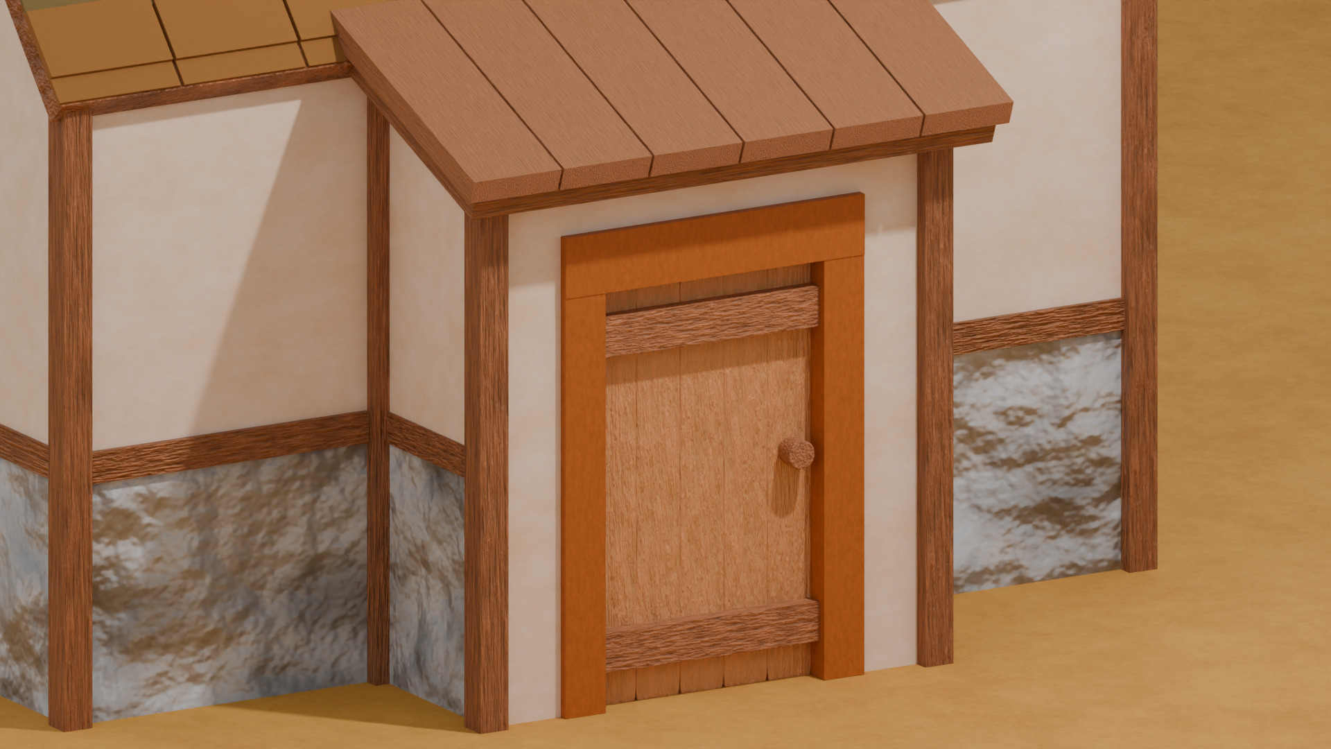 Medieval House Design 3 Low-poly 3D model_6