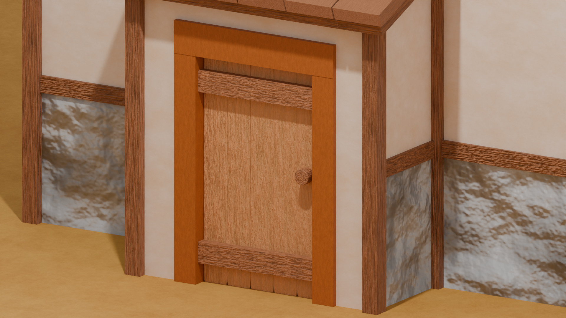 Medieval House Design 3 Low-poly 3D model_10