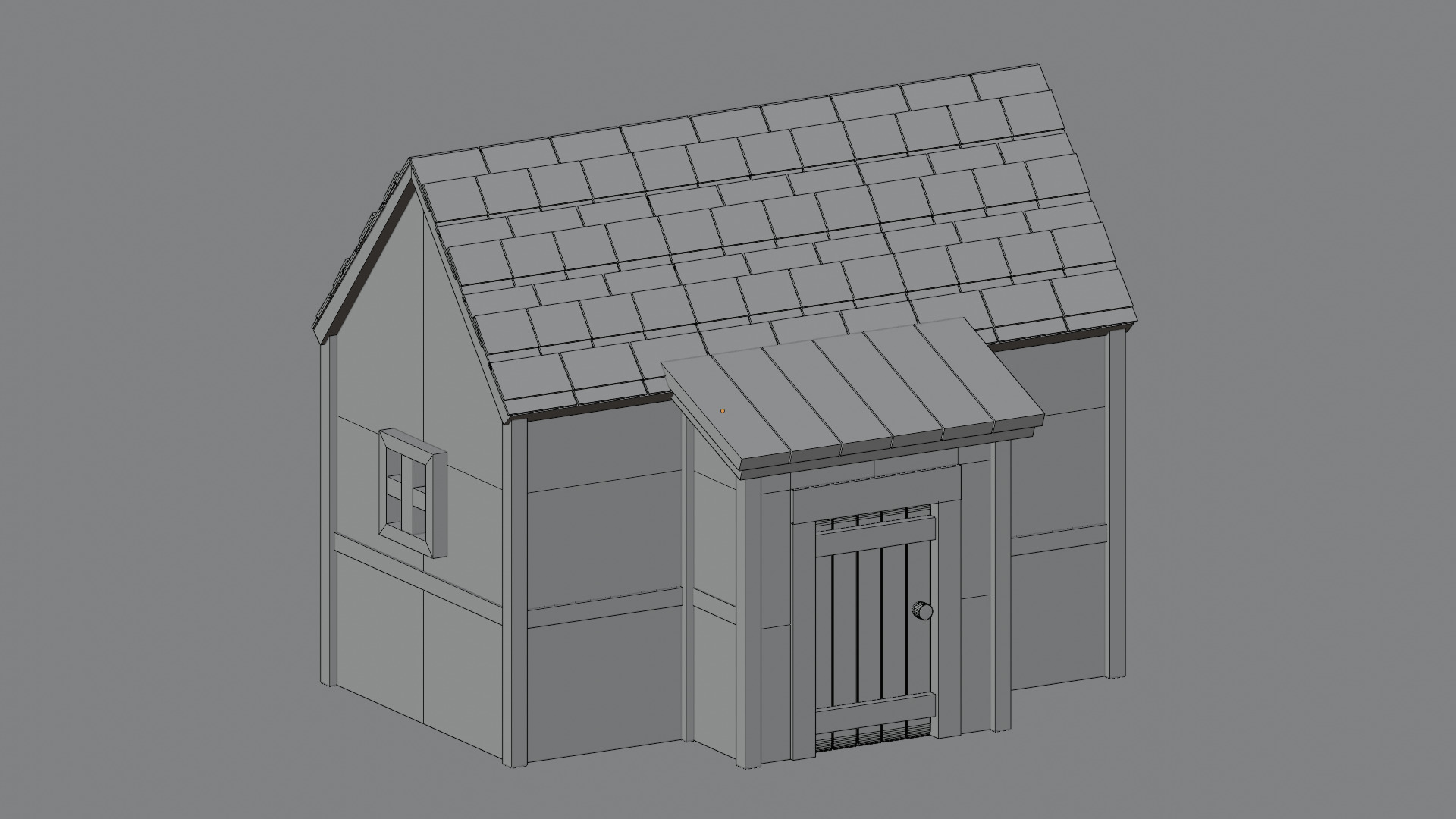 Medieval House Design 3 Low-poly 3D model_3