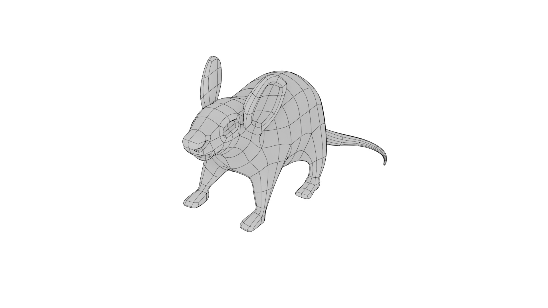 Low Poly Rat - Game Ready 3D Model 3D model_3