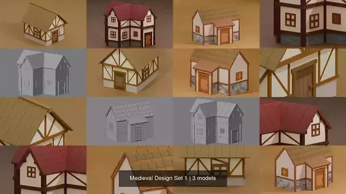 Medieval Design Set 1 3D Model Collection