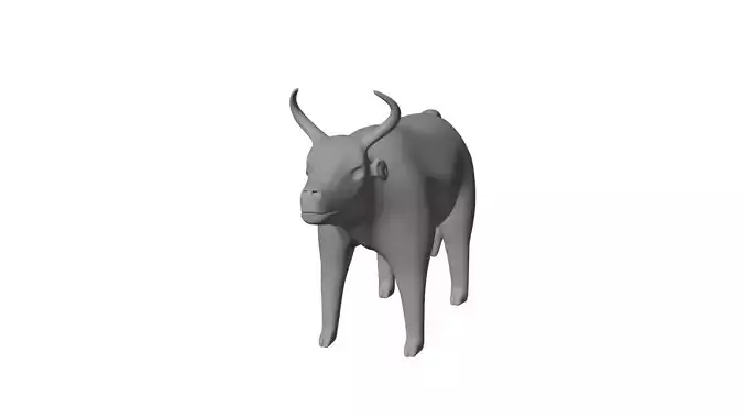 Low Poly Buffalo