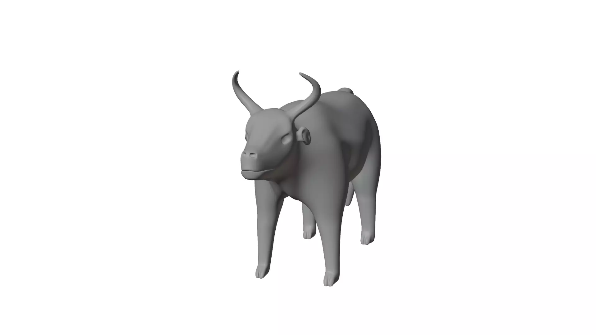 Low Poly Buffalo 3D model_0