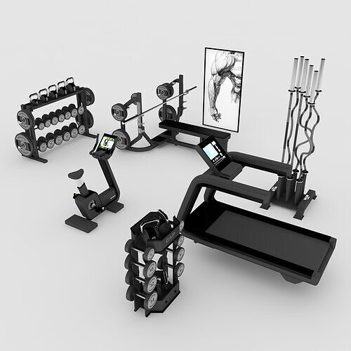 Gym Equipment 3D model