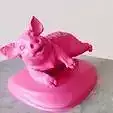 Pig playful statue STL
