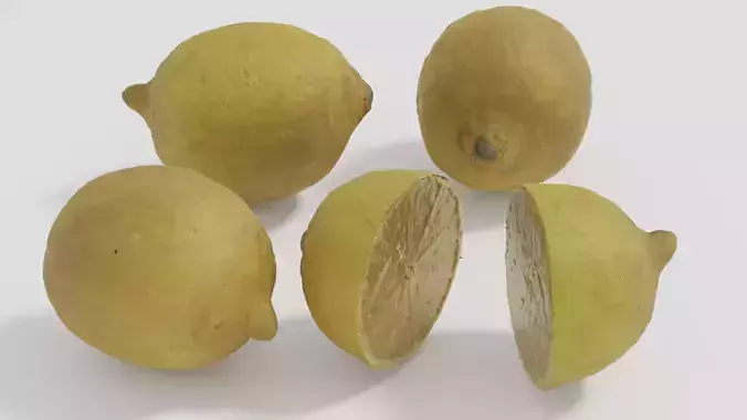 Realistic highly detailed lemons