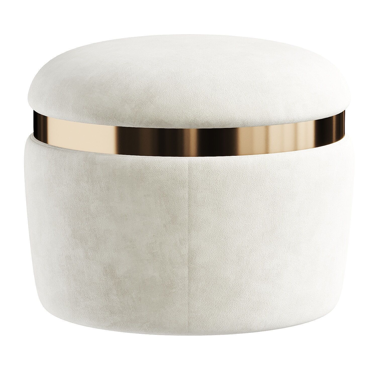 gold pouf 3D model_5