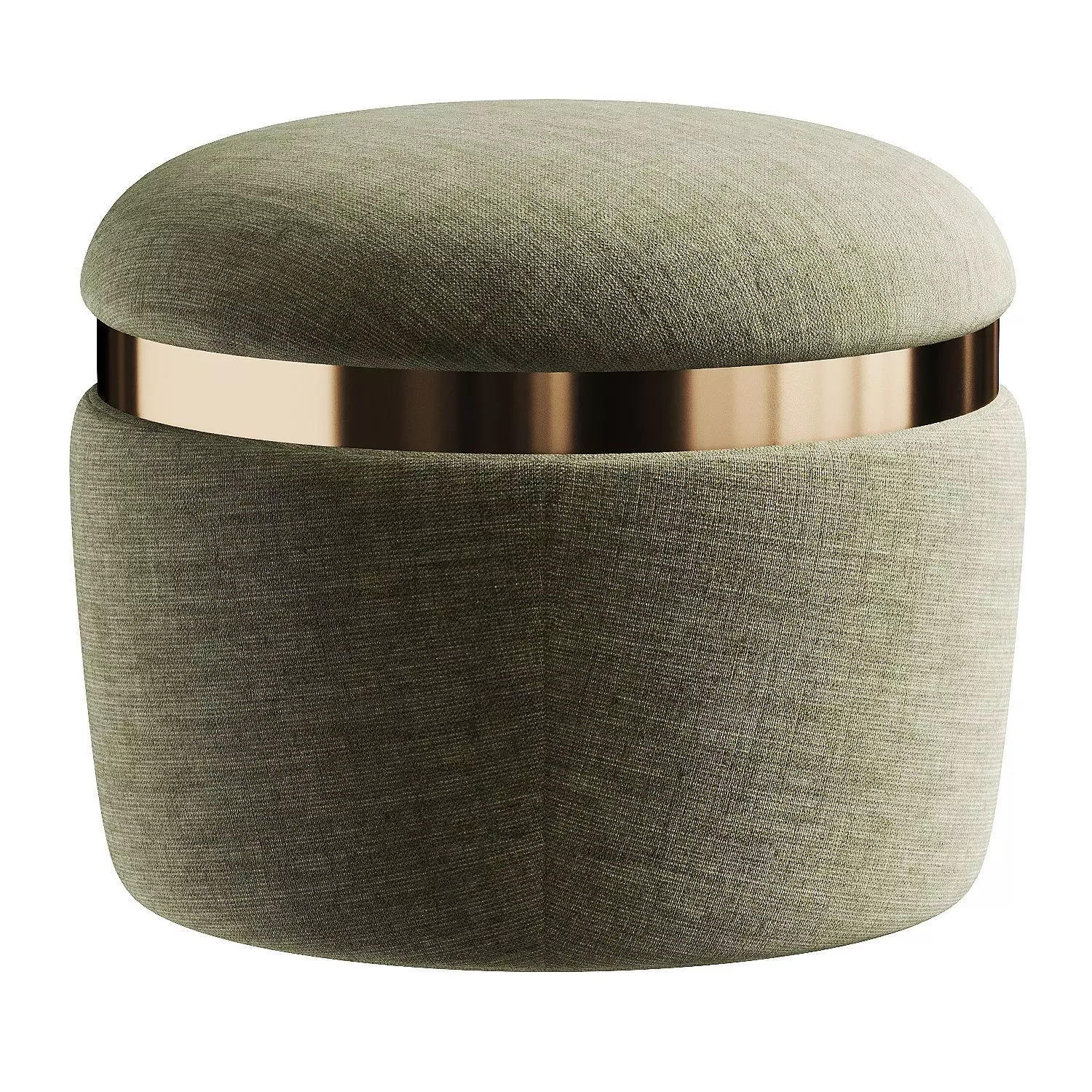 gold pouf 3D model_0