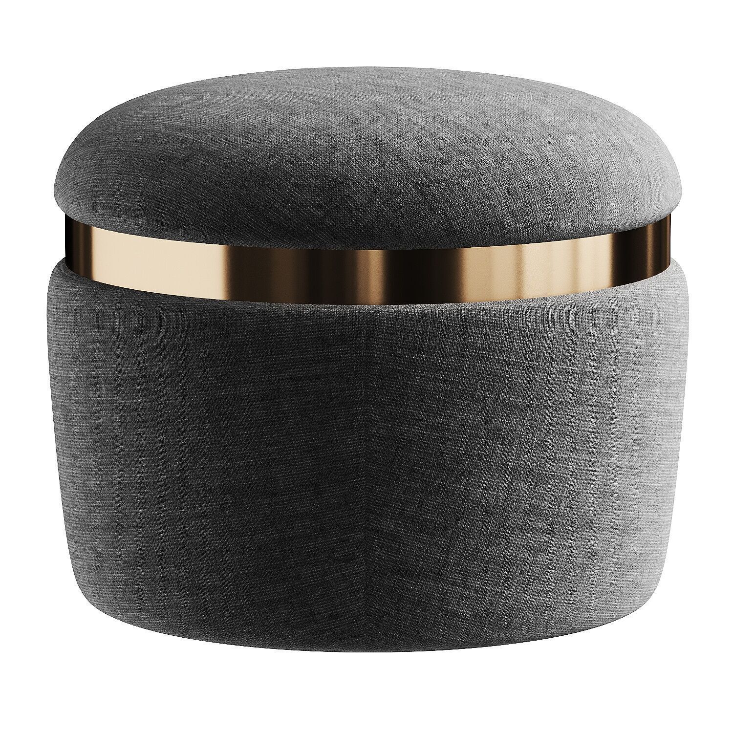 gold pouf 3D model_3