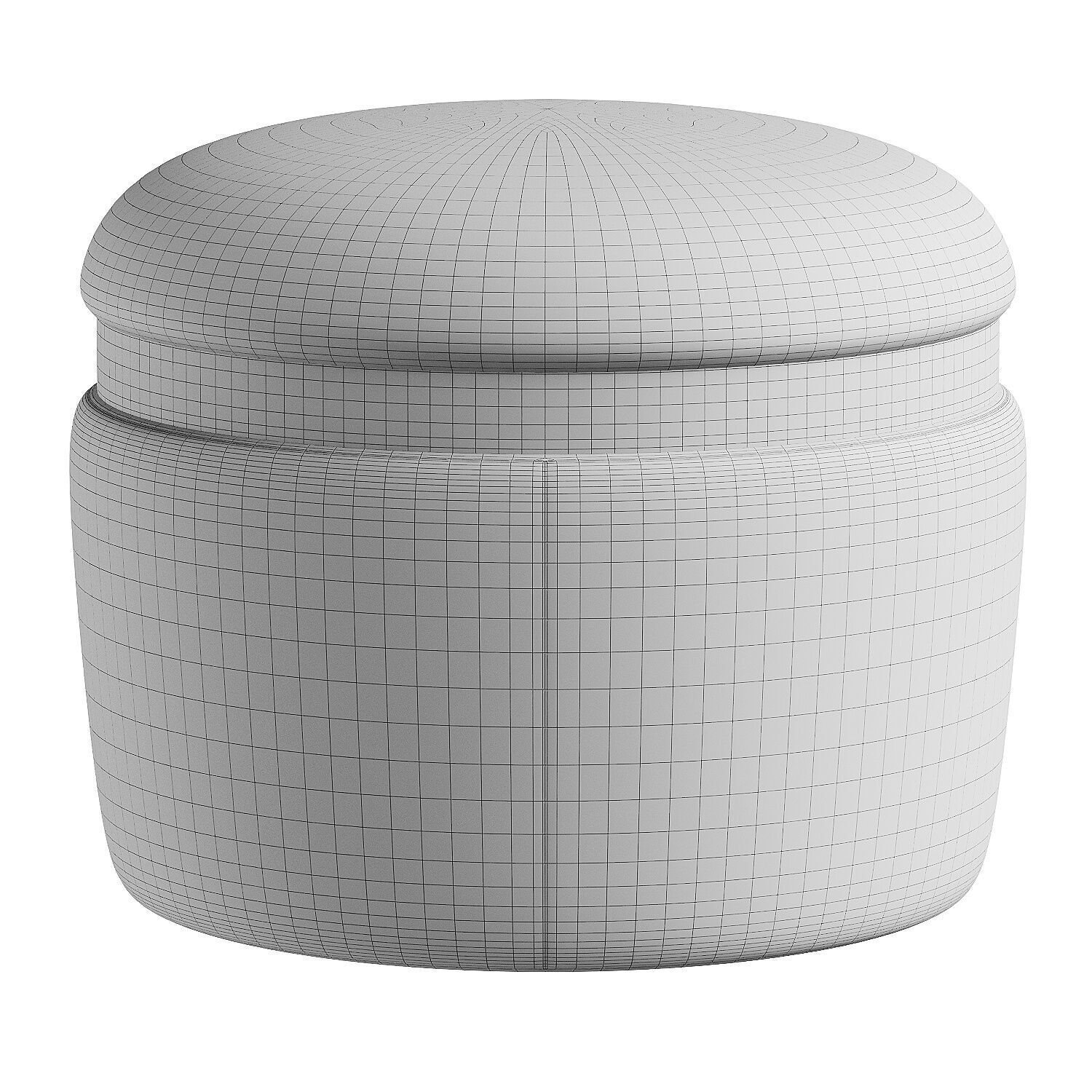 gold pouf 3D model_6