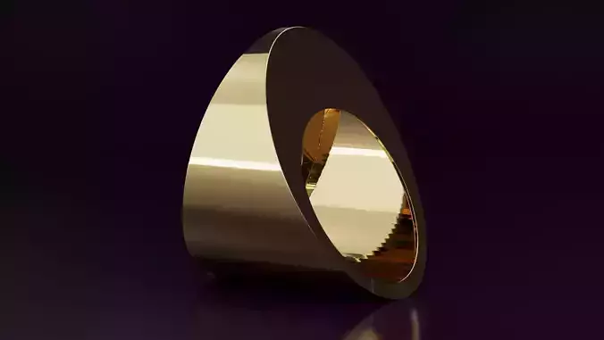 free form ring N49 Free 3D print model