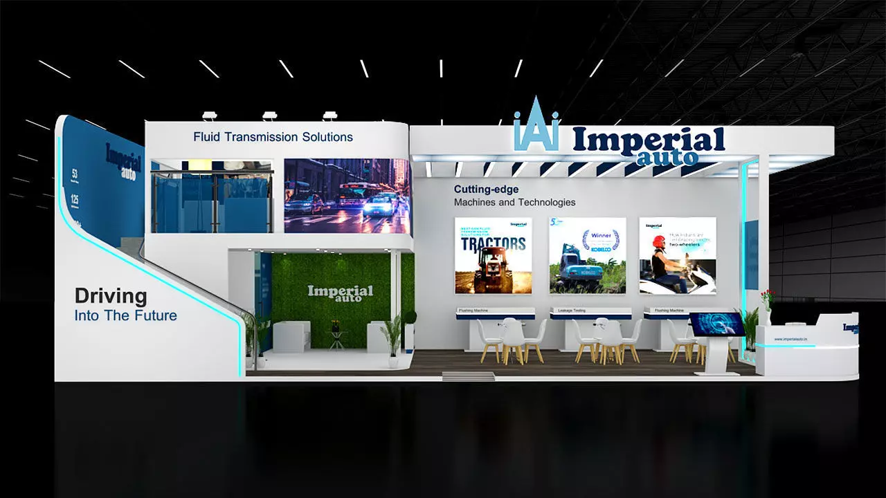 Exhibition Stand   15m x 7m 3D model walkthrough animation Low-poly 3D model_0