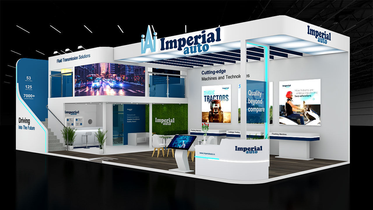 Exhibition Stand   15m x 7m 3D model walkthrough animation Low-poly 3D model_1