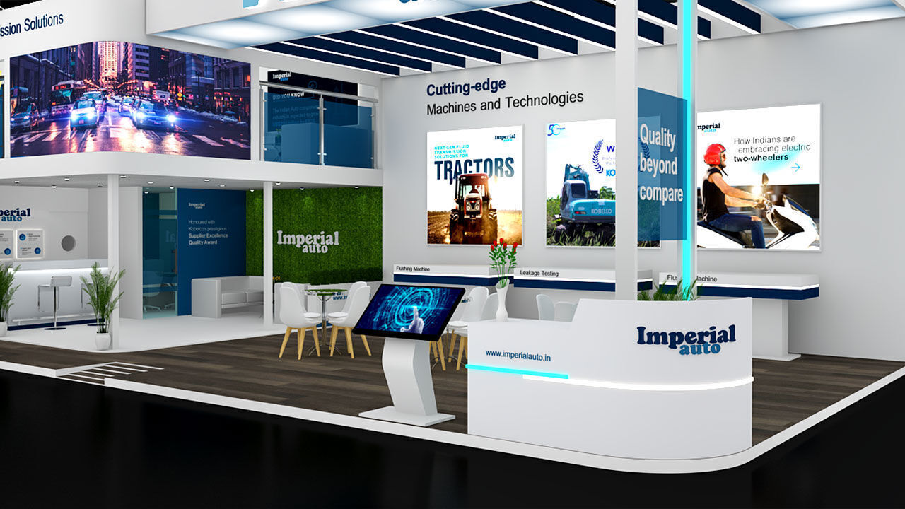 Exhibition Stand   15m x 7m 3D model walkthrough animation Low-poly 3D model_3