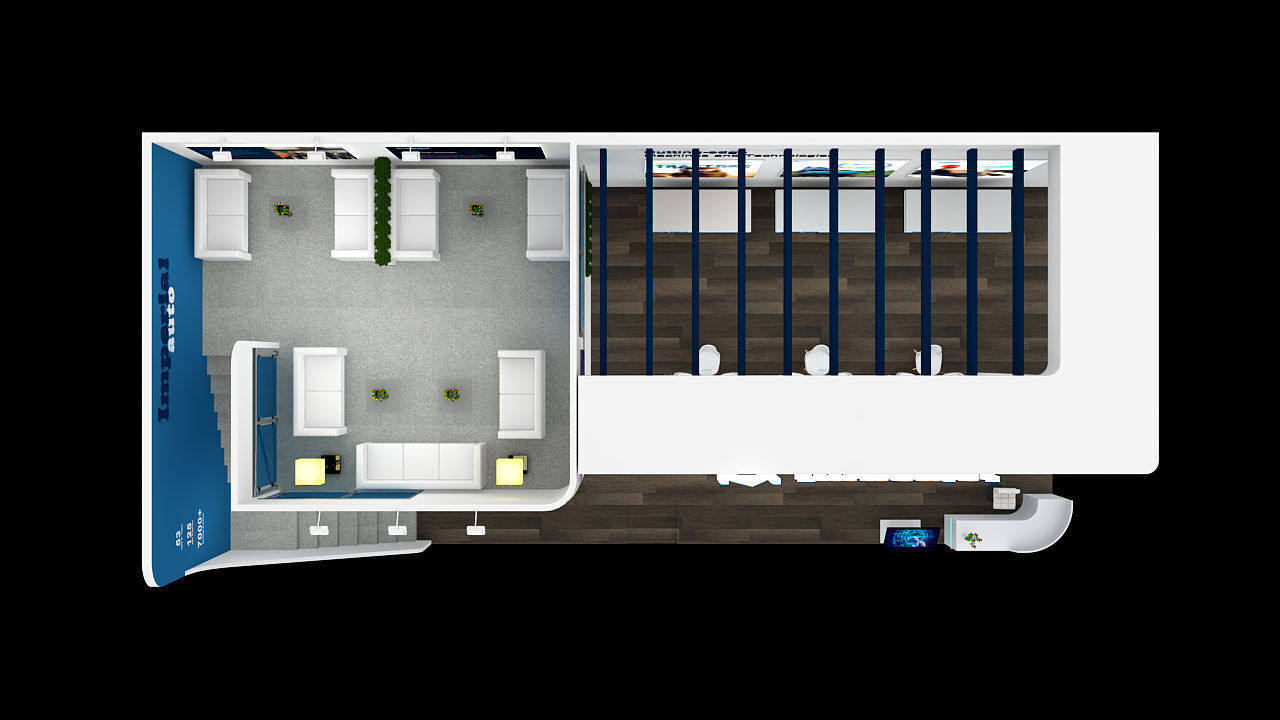 Exhibition Stand   15m x 7m 3D model walkthrough animation Low-poly 3D model_11