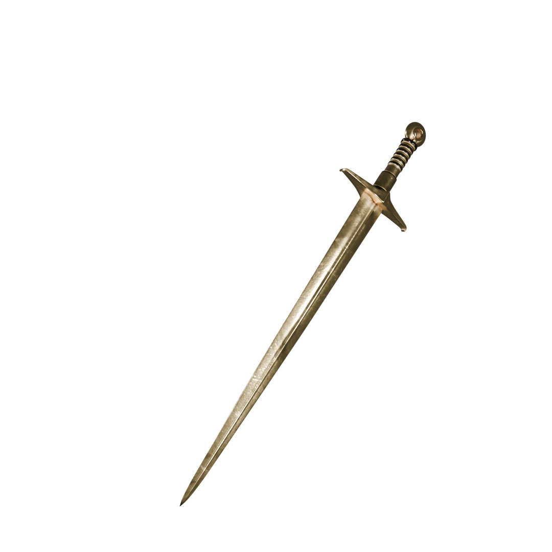 Gold Sword 3D model_1