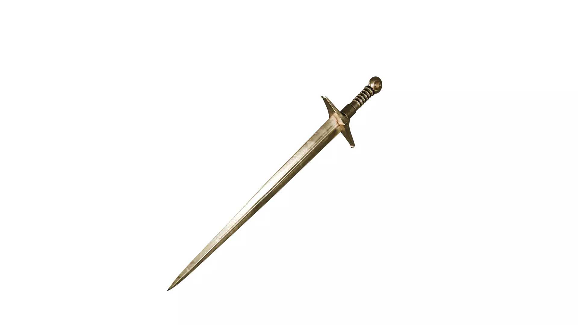 Gold Sword 3D model_0