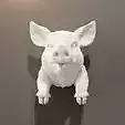 Pig head wall mount STL