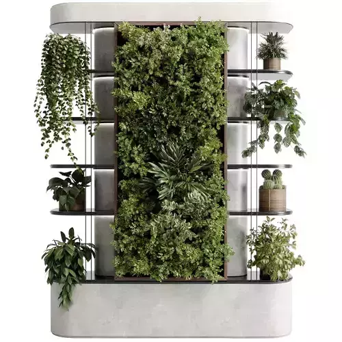 Plants set partition - Vertical Garden wall plant 105 3D model