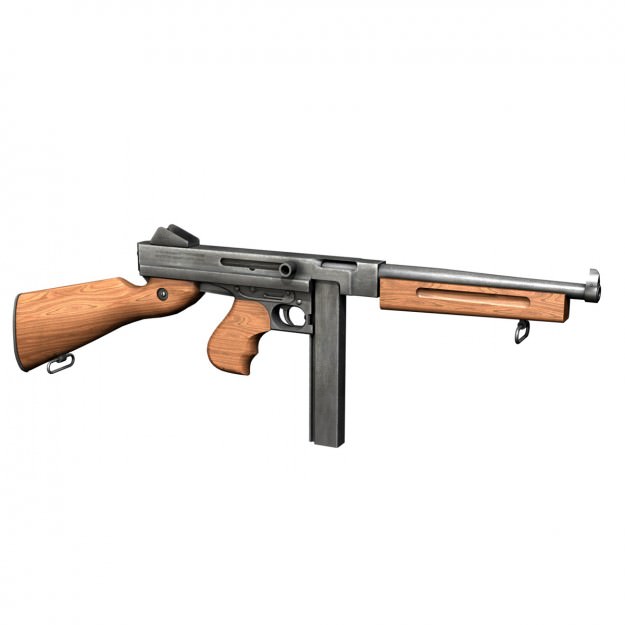 WW2 Submachine guns - Collection 3D model_1