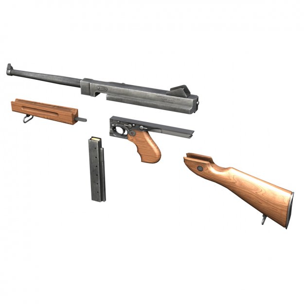 WW2 Submachine guns - Collection 3D model_10