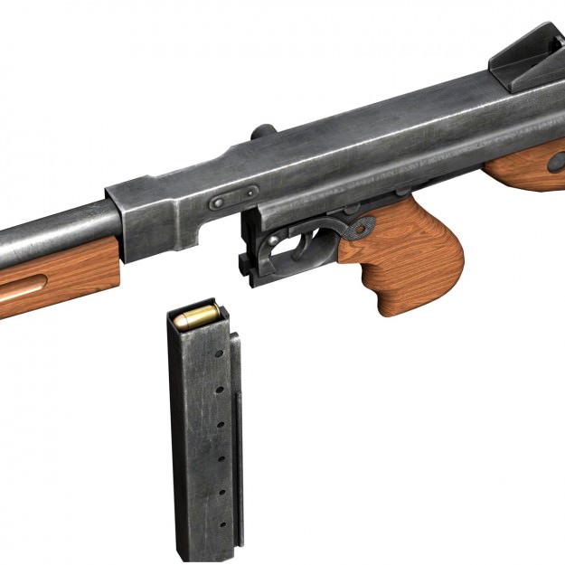 WW2 Submachine guns - Collection 3D model_9