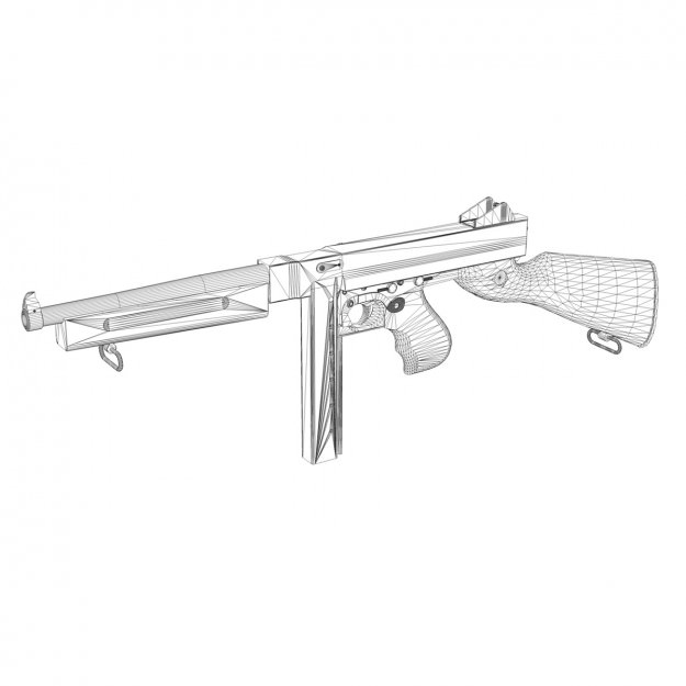 WW2 Submachine guns - Collection 3D model_12