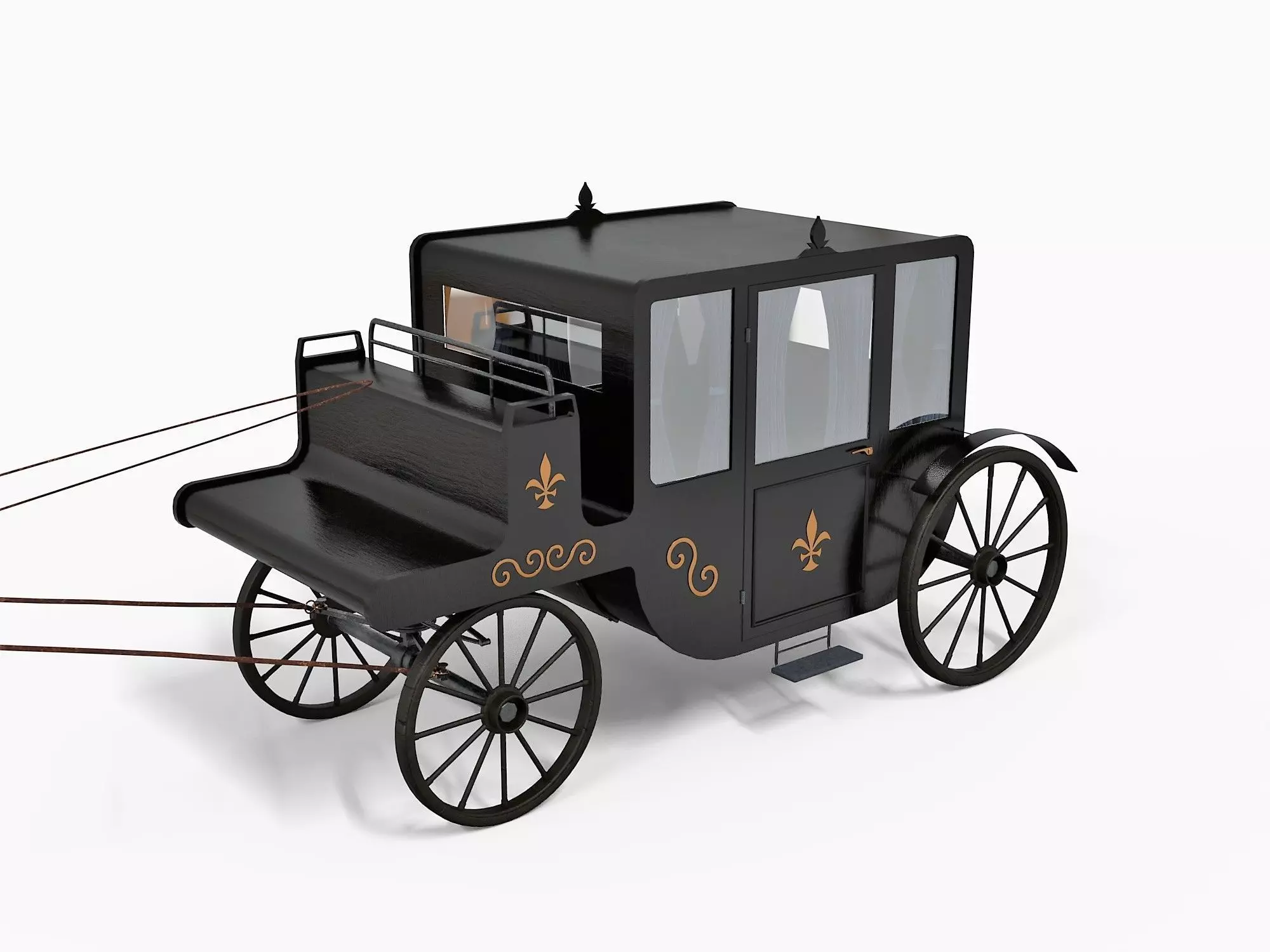 Carriage - Dracula   Low-poly 3D model_0