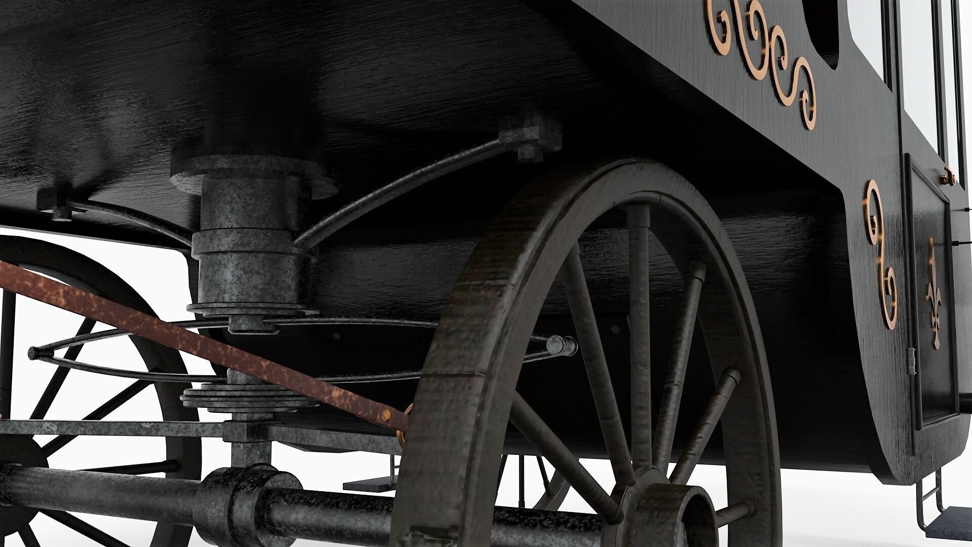 Carriage - Dracula   Low-poly 3D model_4