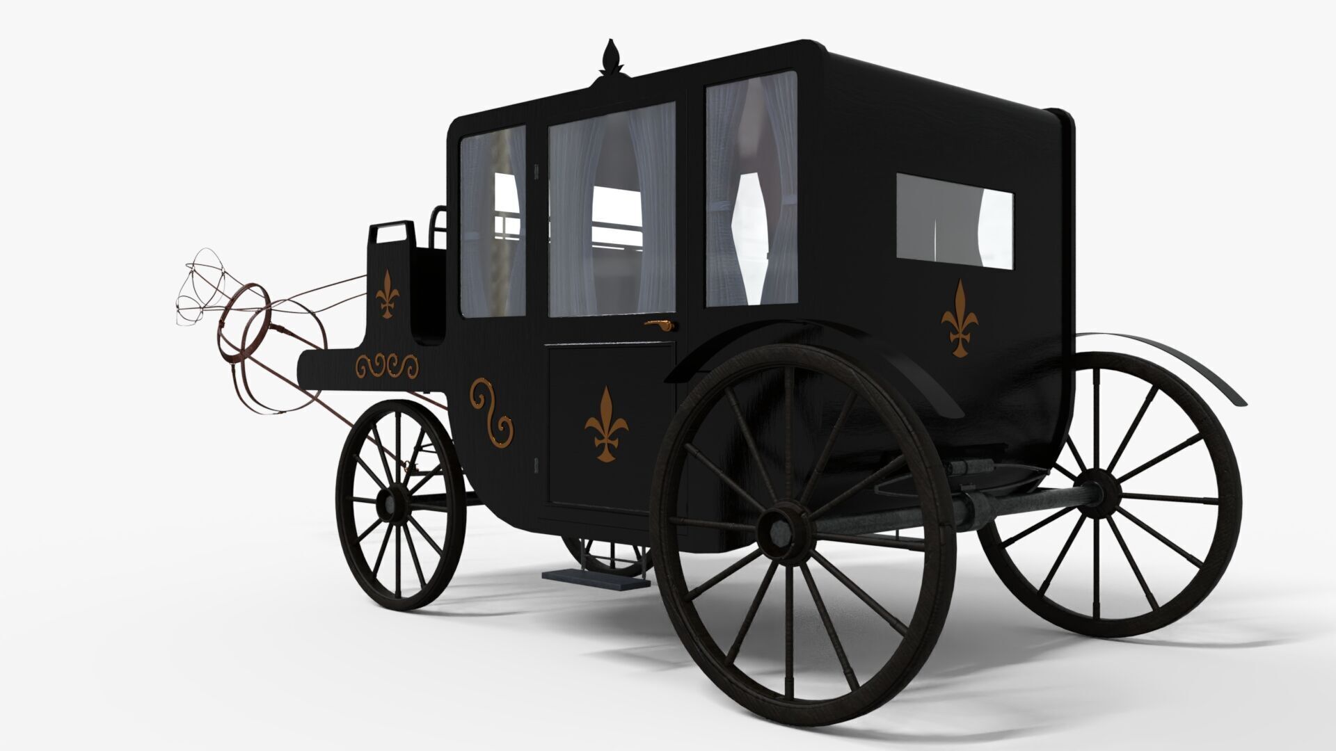 Carriage - Dracula   Low-poly 3D model_2