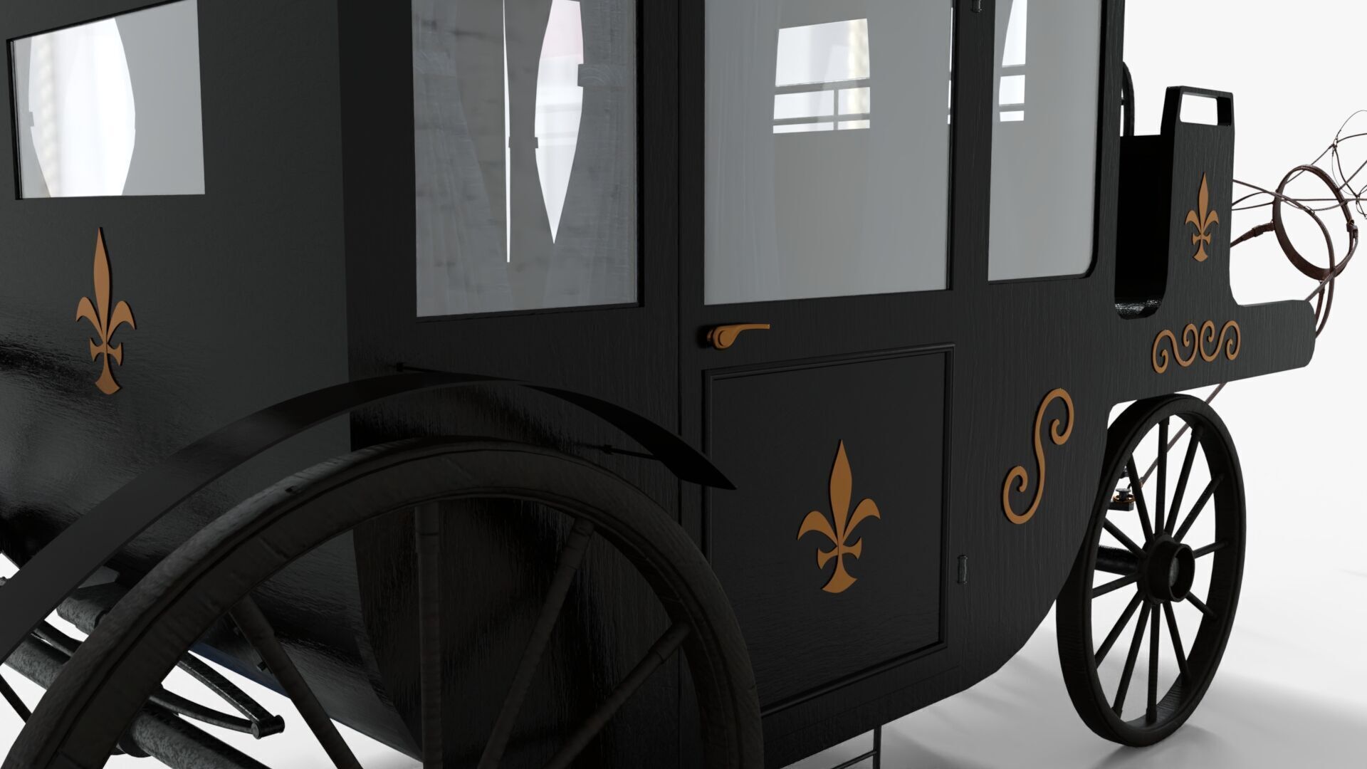 Carriage - Dracula   Low-poly 3D model_3