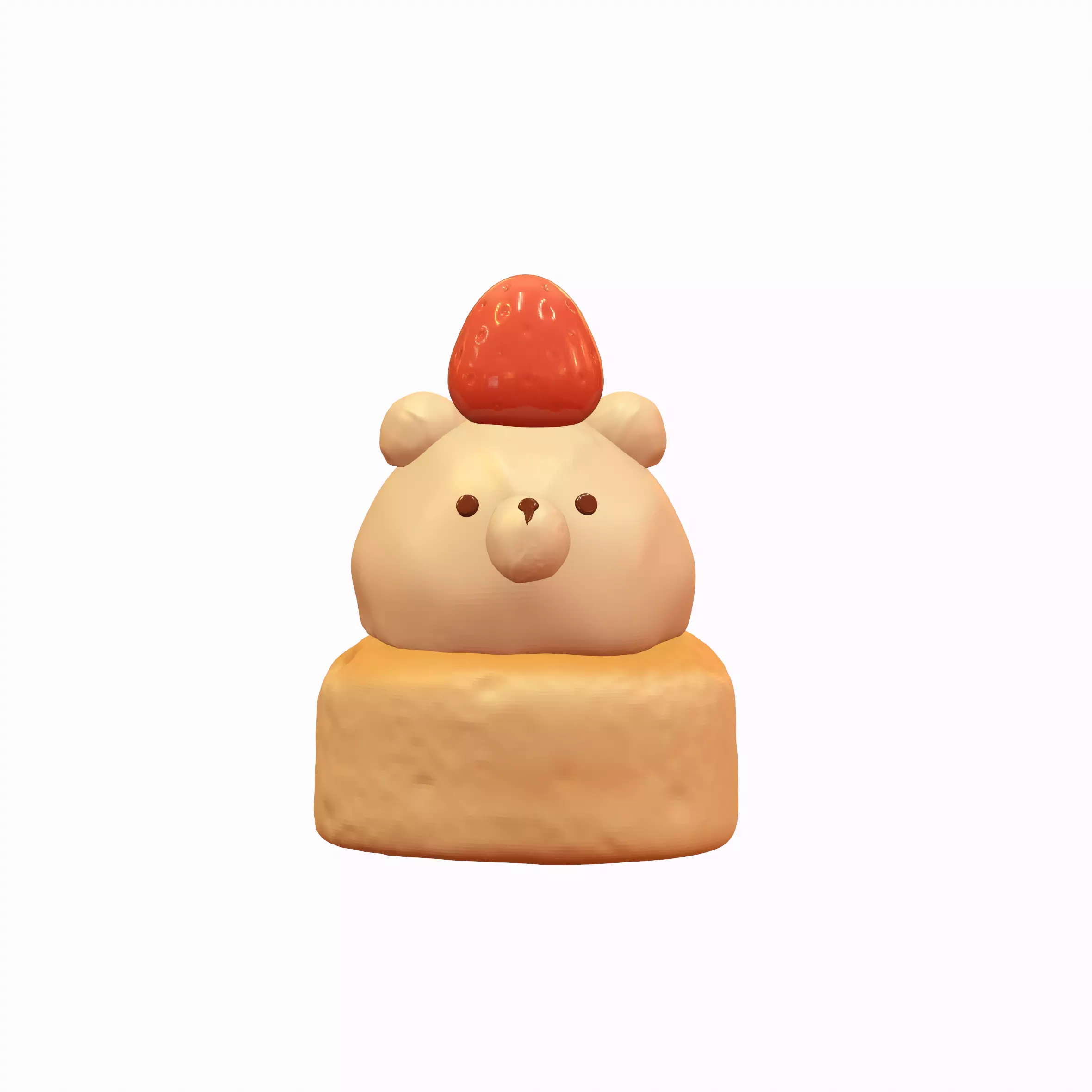 bear cake 3D print model_0