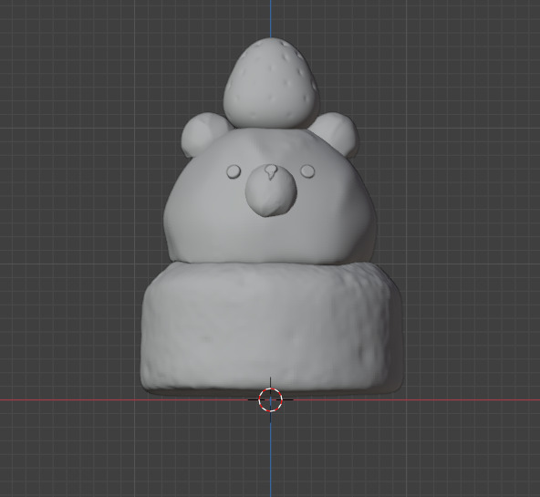 bear cake 3D print model_1