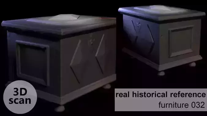 Furniture 032 wooden chest 3D print model