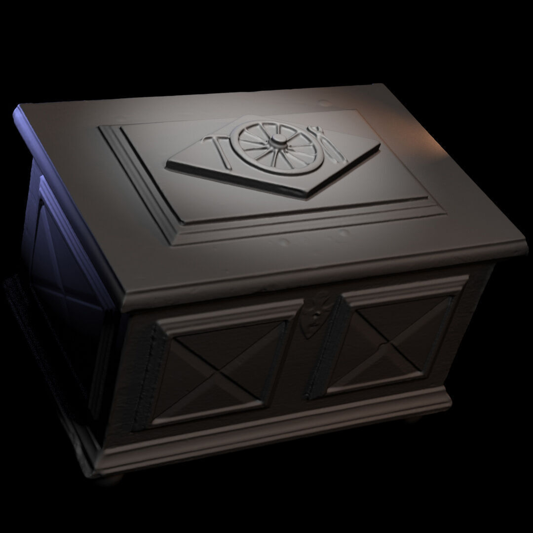 Furniture 033 wooden chest 3D print model_6