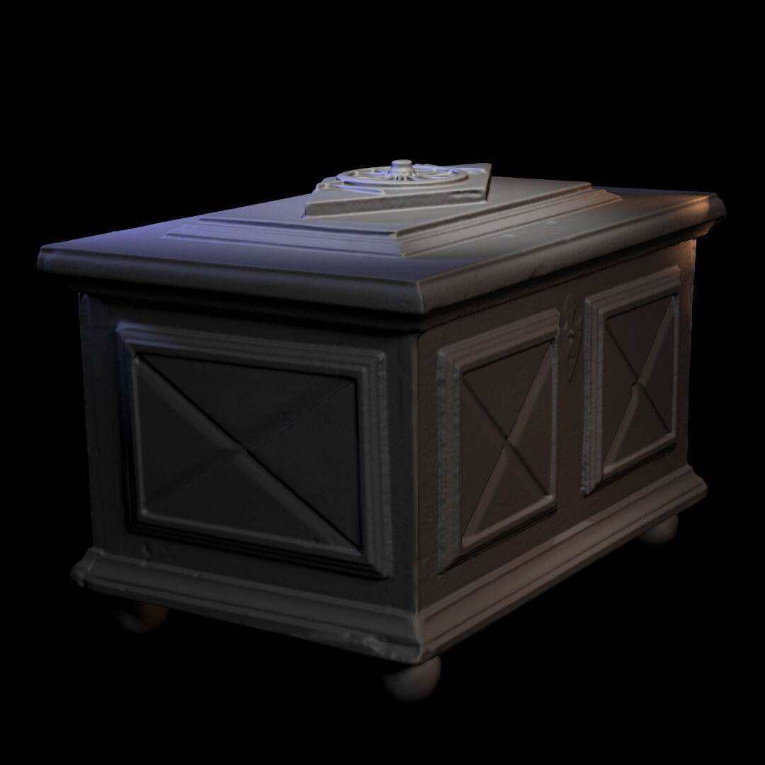 Furniture 033 wooden chest 3D print model_5